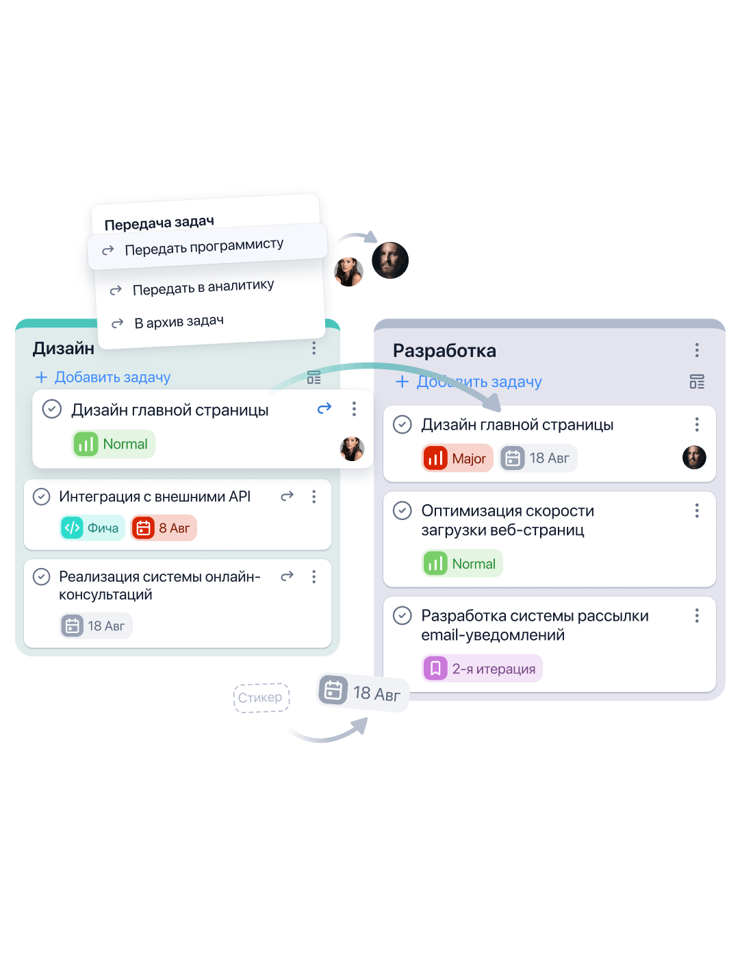 Передача задач